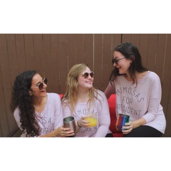 Mimosas For President Graphic Tshirt Blush - Picture 3 of 3